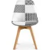 Dining Chair - Black and White Patchwork Upholstery - New Edition - Sam image 7