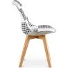 Dining Chair - Black and White Patchwork Upholstery - New Edition - Sam image 7