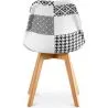 Dining Chair - Black and White Patchwork Upholstery - New Edition - Sam image 7