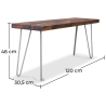 Buy  Industrial Design Bench - Wood and Metal - Hairpin Turquoise 58437 home delivery
