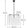 Buy Crystal Ceiling Lamp - Pendant Lamp - 3 Arms - Reg Bronze 59988 home delivery