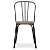 Buy Dining Chair - Industrial Design - Wood and Metal - Lillor Black 59989 in the United Kingdom