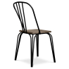 Buy Dining Chair - Industrial Design - Wood and Metal - Lillor Black 59989 - in the UK