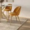 Dining Chair - Velvet Upholstered - Scandinavian Style - Evelyne image 7