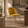 Dining Chair - Velvet Upholstered - Scandinavian Style - Evelyne image 7