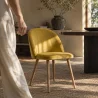 Dining Chair - Velvet Upholstered - Scandinavian Style - Evelyne image 7