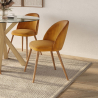 Buy Dining Chair - Velvet Upholstered - Scandinavian Style - Evelyne Yellow 59990 in the United Kingdom