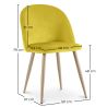 Dining Chair - Velvet Upholstered - Scandinavian Style - Evelyne image 7