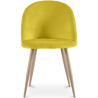 Buy Dining Chair - Velvet Upholstered - Scandinavian Style - Evelyne Yellow 59990 - in the UK