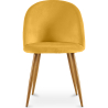 Buy Dining Chair Accent Velvet Upholstered Scandi Retro Design Wooden Legs - Evelyne Yellow 59990 - in the UK