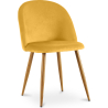 Buy Dining Chair Accent Velvet Upholstered Scandi Retro Design Wooden Legs - Evelyne Yellow 59990 - prices