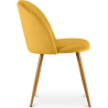 Buy Dining Chair Accent Velvet Upholstered Scandi Retro Design Wooden Legs - Evelyne Yellow 59990 at Privatefloor