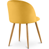 Buy Dining Chair Accent Velvet Upholstered Scandi Retro Design Wooden Legs - Evelyne Yellow 59990 in the United Kingdom