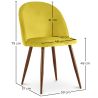 Dining Chair - Upholstered in Velvet - Scandinavian Design - Evelyne image 7