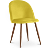 Buy Dining Chair - Upholstered in Velvet - Scandinavian Design - Evelyne Yellow 59991 - prices