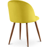 Buy Dining Chair - Upholstered in Velvet - Scandinavian Design - Evelyne Yellow 59991 in the United Kingdom