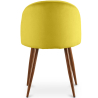 Buy Dining Chair - Upholstered in Velvet - Scandinavian Design - Evelyne Yellow 59991 home delivery