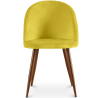 Buy Dining Chair - Upholstered in Velvet - Scandinavian Design - Evelyne Yellow 59991 - in the UK