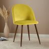 Dining Chair - Upholstered in Velvet - Scandinavian Design - Evelyne image 7