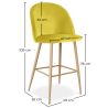 Velvet Upholstered Stool - Scandinavian Design - Evelyne image 7