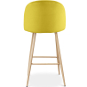 Buy Velvet Upholstered Stool - Scandinavian Design - Evelyne Yellow 59992 in the United Kingdom