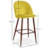 Velvet Upholstered Stool - Scandinavian Design - Evelyne image 7
