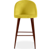 Buy Velvet Upholstered Stool - Scandinavian Design - Evelyne Yellow 59993 - in the UK