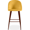 Buy Velvet Upholstered Bar Stool Scandinavian Design with Dark Metal Legs - Evelyne Reddish orange 59993 - in the UK