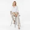 Wicker Bar Stool with Backrest - Boho Bali Design - 75cm - Catori image 7