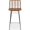 Buy Wicker Bar Stool with Backrest - Boho Bali Design - 75cm - Catori Natural wood 59995 - prices