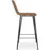 Wicker Bar Stool with Backrest - Boho Bali Design - 75cm - Catori image 7