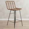 Wicker Bar Stool with Backrest - Boho Bali Design - 75cm - Catori image 7
