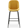 Buy Backrest Stool - Velvet Upholstered - Retro Design - Elias Taupe 59997 - in the UK