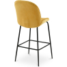 Buy Backrest Stool - Velvet Upholstered - Retro Design - Elias Taupe 59997 in the United Kingdom