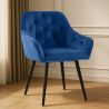 Dining Chair with Armrests - Upholstered in Velvet - Alene image 7