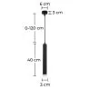 Tube Ceiling Lamp - LED Pendant Lamp - Black - Bruna image 7