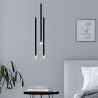 Buy LED Tube Ceiling Lamp - Black Pendant Lamp - 60cm - Lilu Black 60003 - in the UK