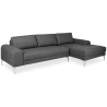 Buy Chaise longue with 5 seats - Upholstered in fabric - Yomy Dark grey 26730 - in the UK