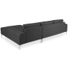 Buy Chaise longue with 5 seats - Upholstered in fabric - Yomy Dark grey 26730 - prices
