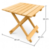 Buy Garden Table - Adirondack Wood Side Table - Alana Natural wood 60007 home delivery