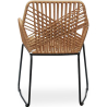 Buy Rattan Dining Chair - Garden Chair Boho Bali Design - Tale Black 60015 in the United Kingdom