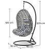 Boho Bali Garden Hanging Chair - Bali Design - Swing - Delsin image 7