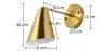 Wall Lamp - Metal Cone - Golden - Livel image 7