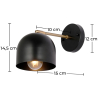 Buy  Wall Sconce Lamp - Metal - Bleni Black 60025 in the United Kingdom