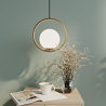 Buy Ceiling Globe Lamp - Golden Pendant Lamp - Glum Gold 60027 - in the UK