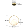 Buy Ceiling Globe Lamp - Golden Pendant Lamp - Glum Gold 60027 in the United Kingdom