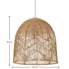 Rattan Ceiling Lamp - Boho Bali Design Pendant Lamp - Bu image 7