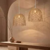 Rattan Ceiling Lamp - Boho Bali Design Pendant Lamp - Bu image 7