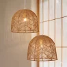 Rattan Ceiling Lamp - Boho Bali Design Pendant Lamp - Bu image 7