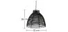 Black Rattan Ceiling Lamp - Boho Bali Design Pendant Lamp - Gian image 7